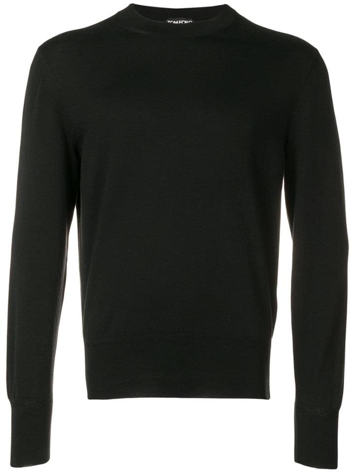 Tom Ford Mock Neck Knitted Jumper - Black