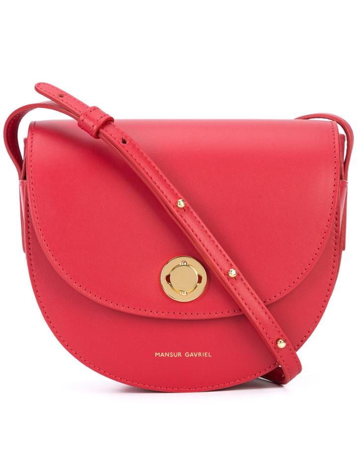 Mansur Gavriel Saddle Shoulder Bag - Red