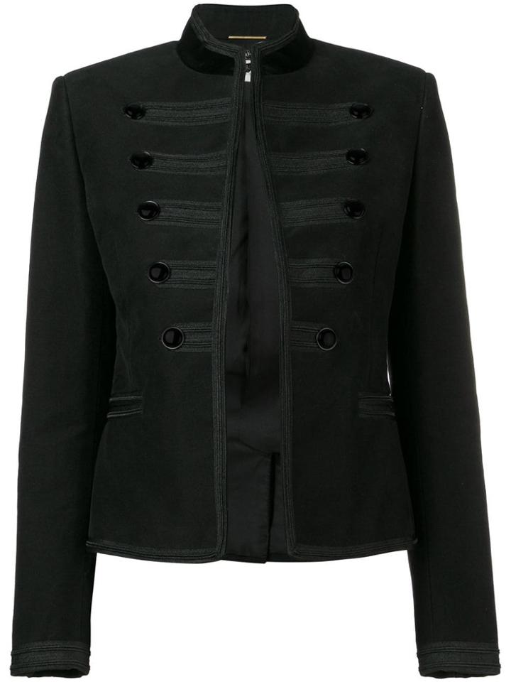 Saint Laurent Buttoned Detailed Jacket - Black