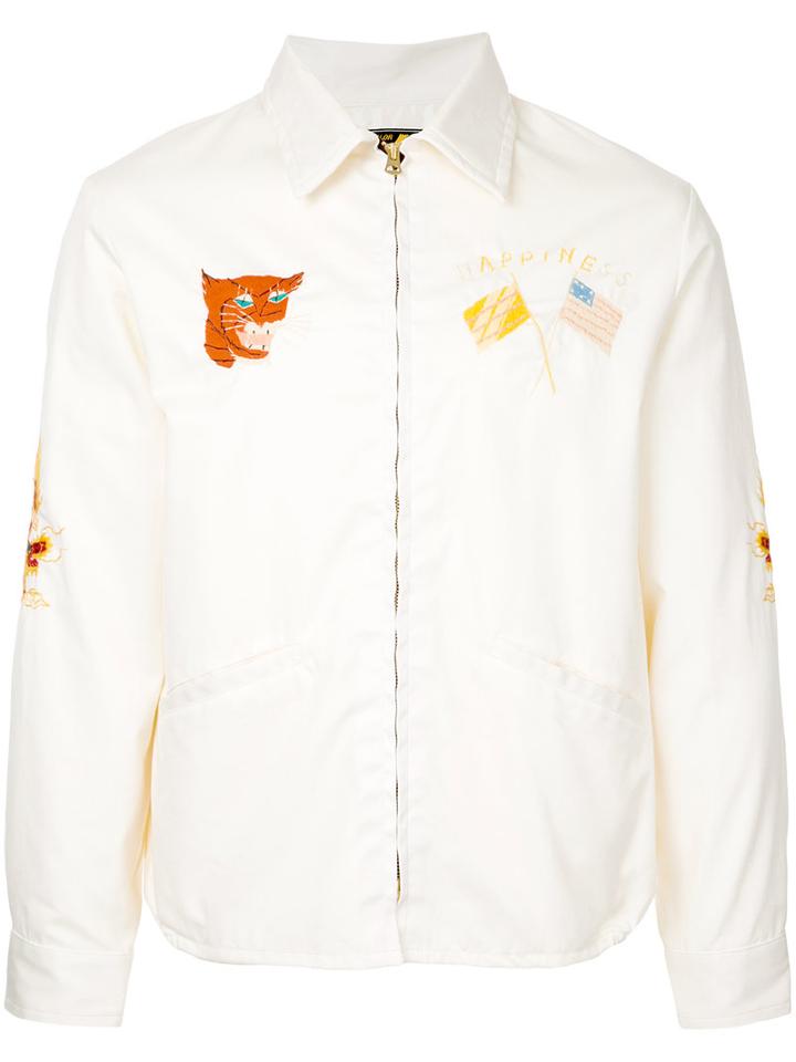 Tailor Toyo - Vietnam Dragon Patch Jacket - Men - Cotton/acetate - M, White, Cotton/acetate