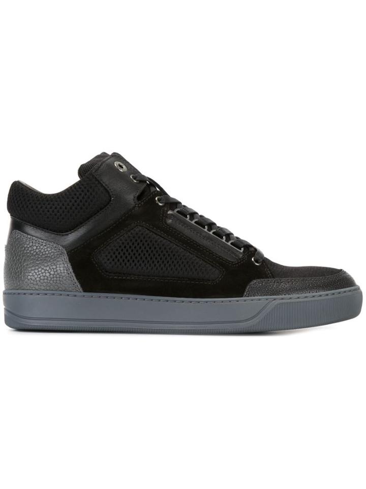 Lanvin Textured Hi-top Sneakers