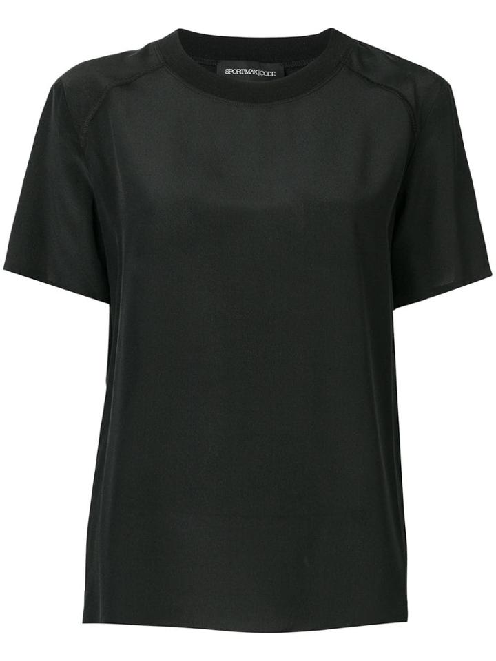 Sport Max Code Round Neck T-shirt - Black