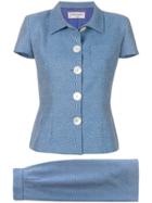 Yves Saint Laurent Vintage Shortsleeved Skirt Suit - Blue