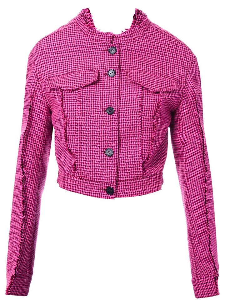 Yang Li Button Down Fitted Jacket - Pink & Purple