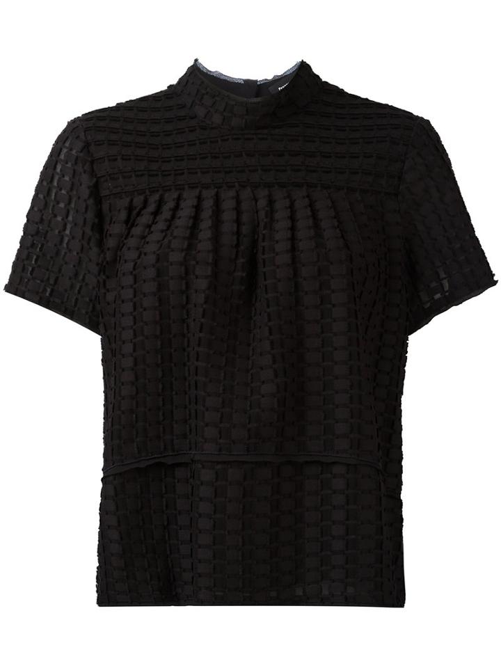 Proenza Schouler Frayed Top, Women's, Size: Medium, Black, Silk/cotton