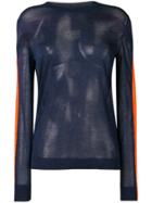 Maison Margiela Contrasting Stripe Sweater - Blue