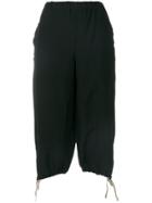 Comme Des Garçons Girl Cropped Drawstring Trousers - Black