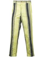 Comme Des Garçons Vintage Striped Cropped Trousers - Yellow & Orange