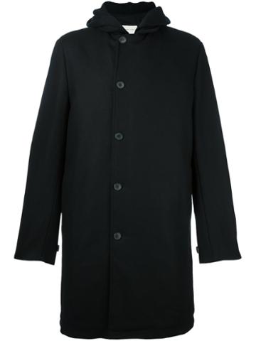Stephan Schneider Buttoned Hooded Coat, Men's, Size: Xl, Black, Nylon/wool