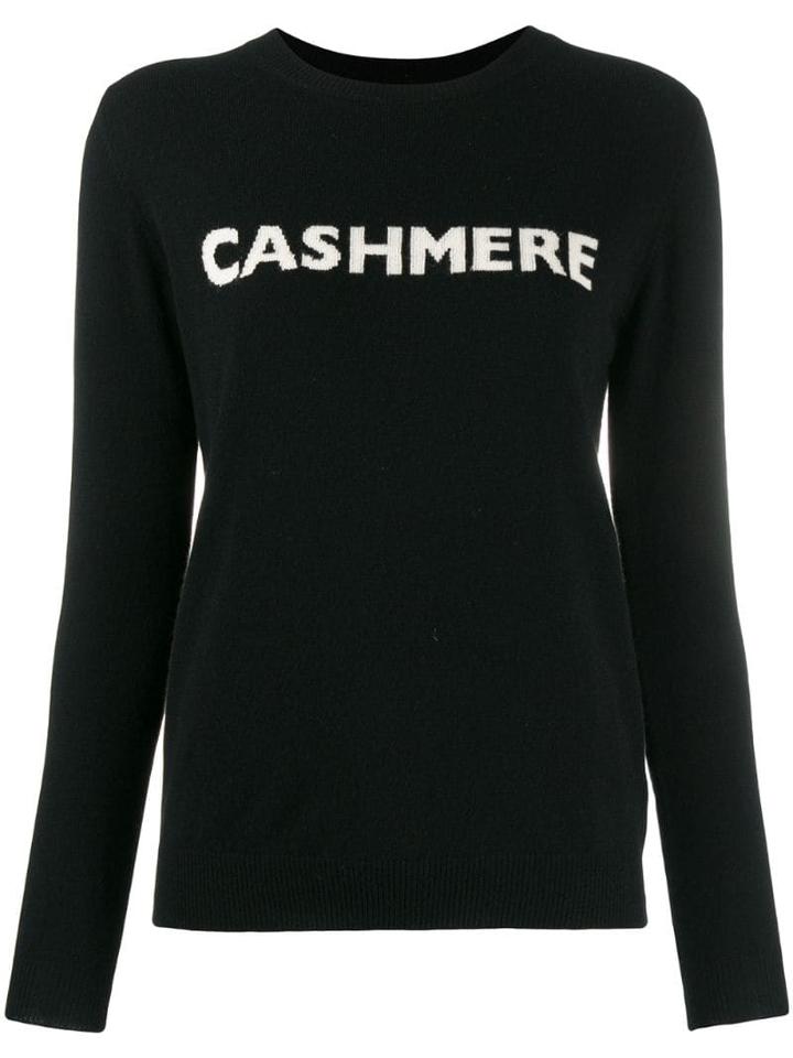 Chinti & Parker Slogan Knit Sweater - Black