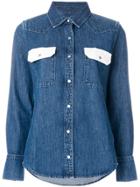 Calvin Klein Jeans Western Lean Contrast Denim Shirt - Blue
