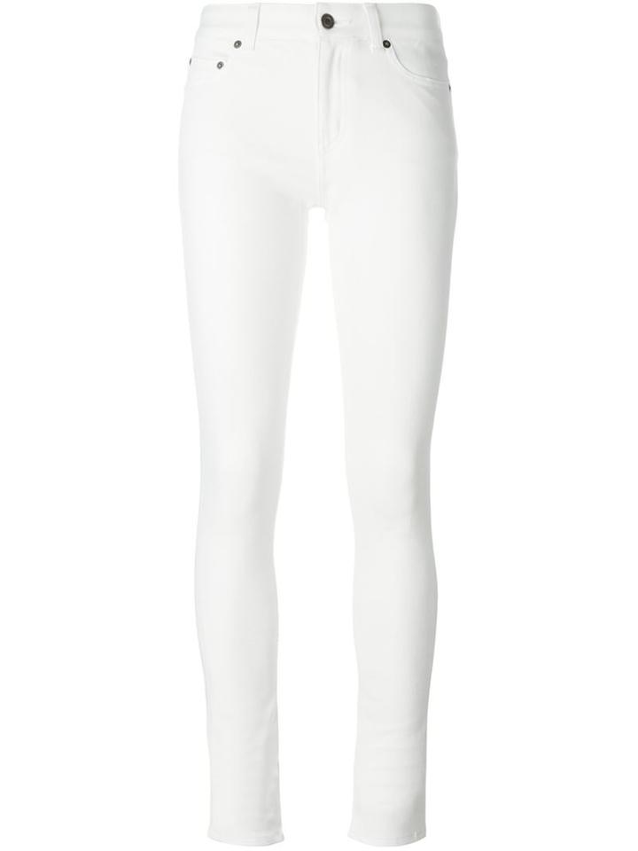 Saint Laurent Skinny Jeans, Women's, Size: 26, Nude/neutrals, Cotton/polyurethane