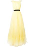 Brognano Ruffled Long Dress - Yellow
