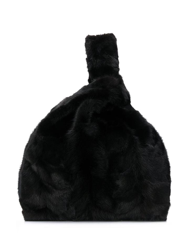 Simonetta Ravizza Furrissima Tote Bag - Black