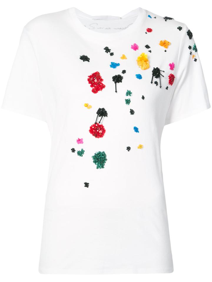 Oscar De La Renta Embroidered T-shirt - White