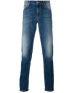 Pt05 Stone Washed Slim Jeans, Men's, Size: 36, Blue, Cotton/spandex/elastane
