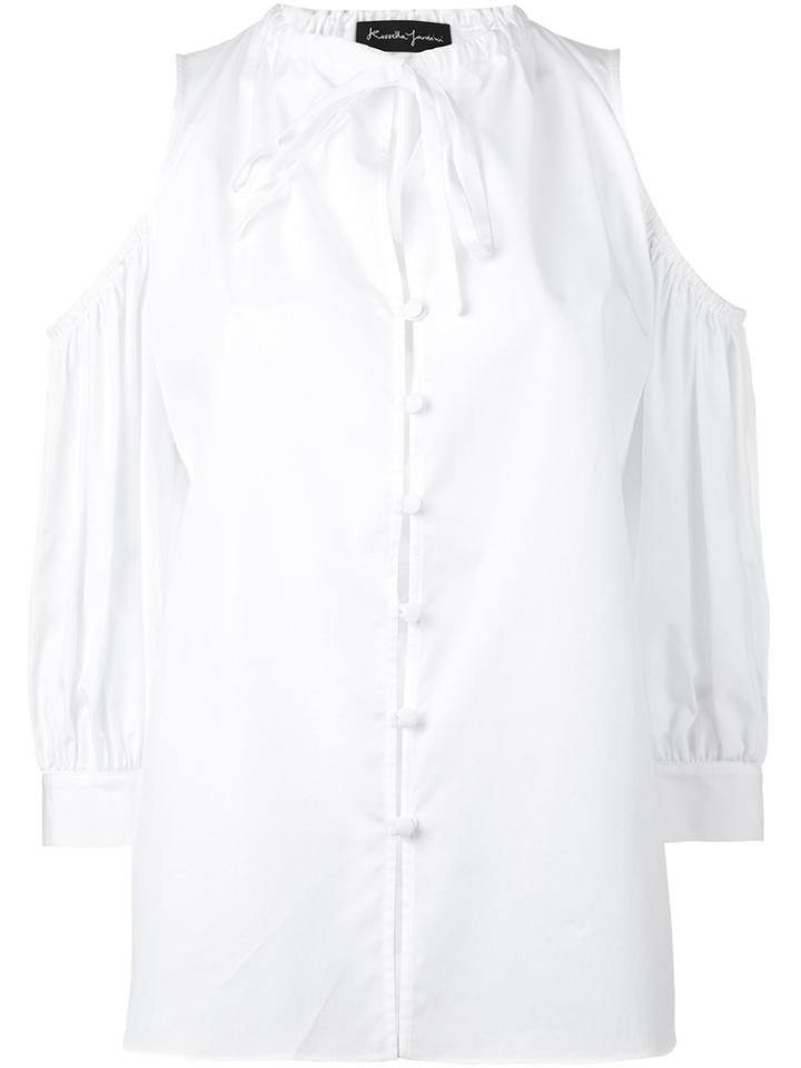Rossella Jardini - Cold Shoulder Shirt - Women - Cotton - 44, White, Cotton