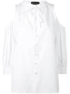 Rossella Jardini - Cold Shoulder Shirt - Women - Cotton - 44, White, Cotton
