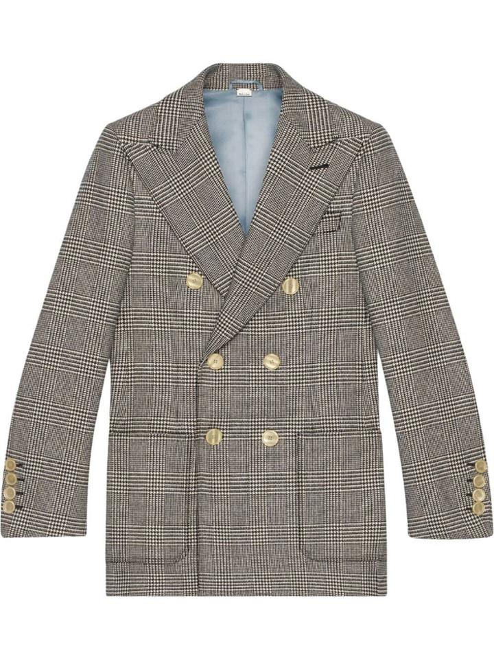 Gucci Prince Of Wales Check Jacket - Grey