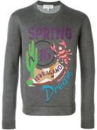 Salvatore Ferragamo Spring Dream Print Sweatshirt, Men's, Size: M, Grey, Modal
