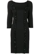 Blumarine Embellished Fitted Dress - Black