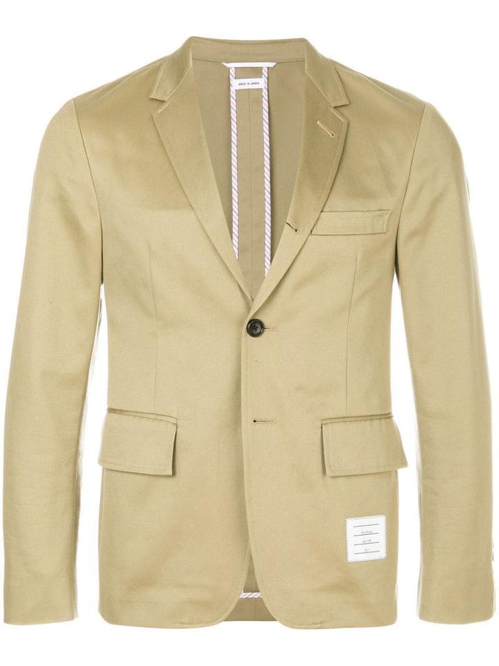 Thom Browne Unconstructed Cotton Sport Coat - Neutrals
