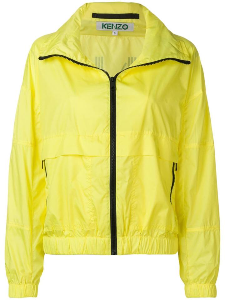 Kenzo Cropped Windbreaker Jacket - Yellow