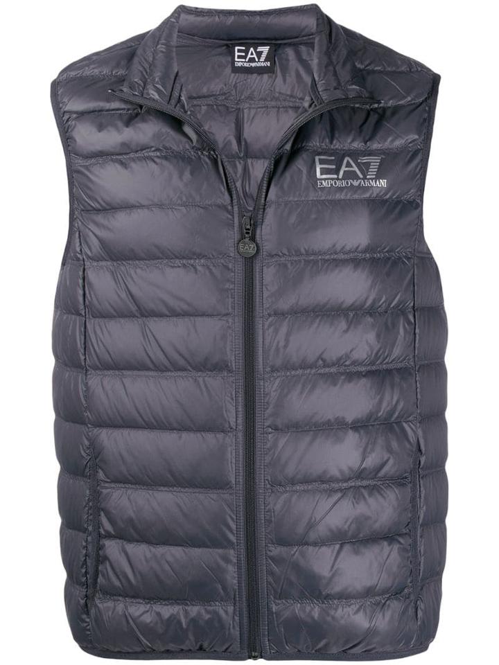 Ea7 Emporio Armani Quilted Gilet - Grey