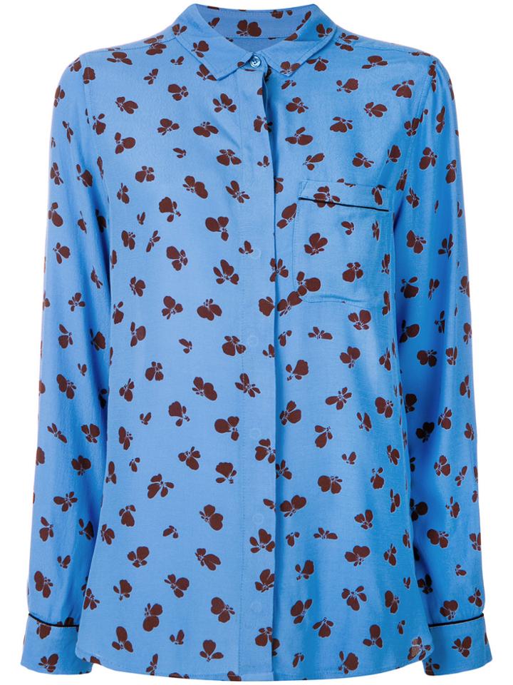 Ganni Patch Pocket Shirt - Blue