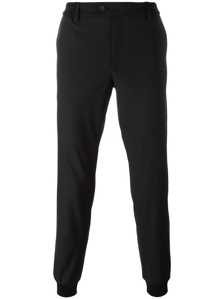 Les Hommes Urban Buttoned Sweatpants, Men's, Size: 52, Black, Cotton/polyester/spandex/elastane/wool