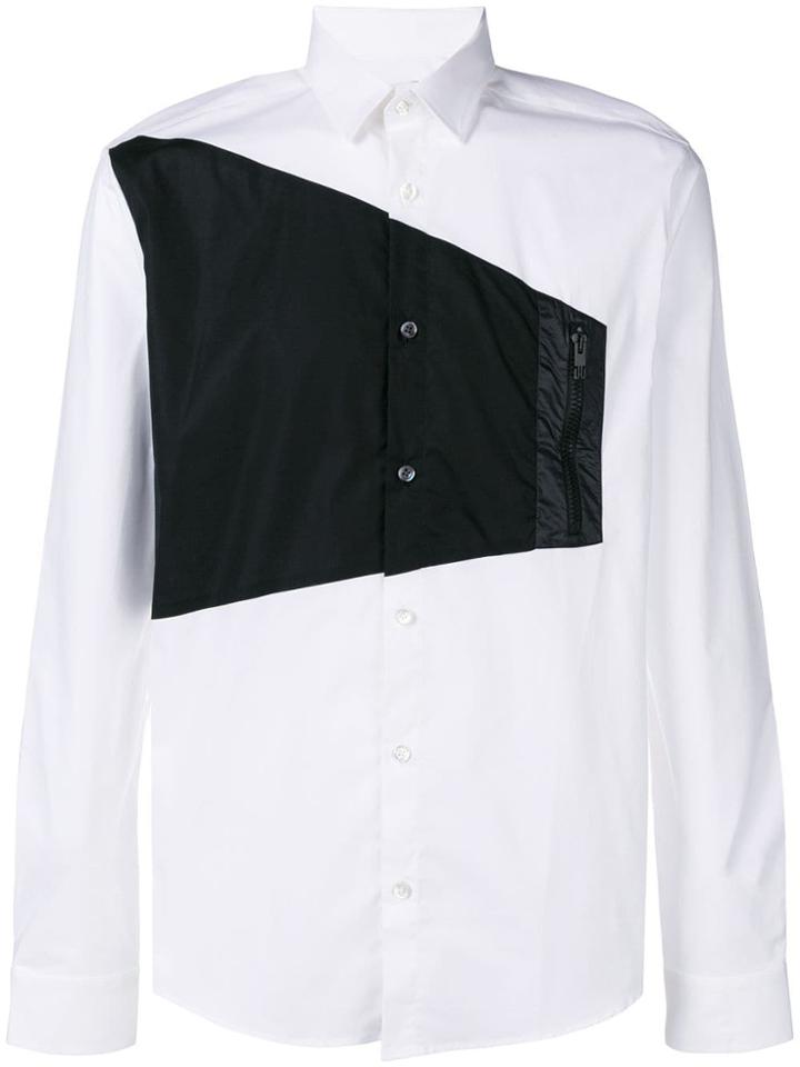 Les Hommes Urban Color Block Shirt - White