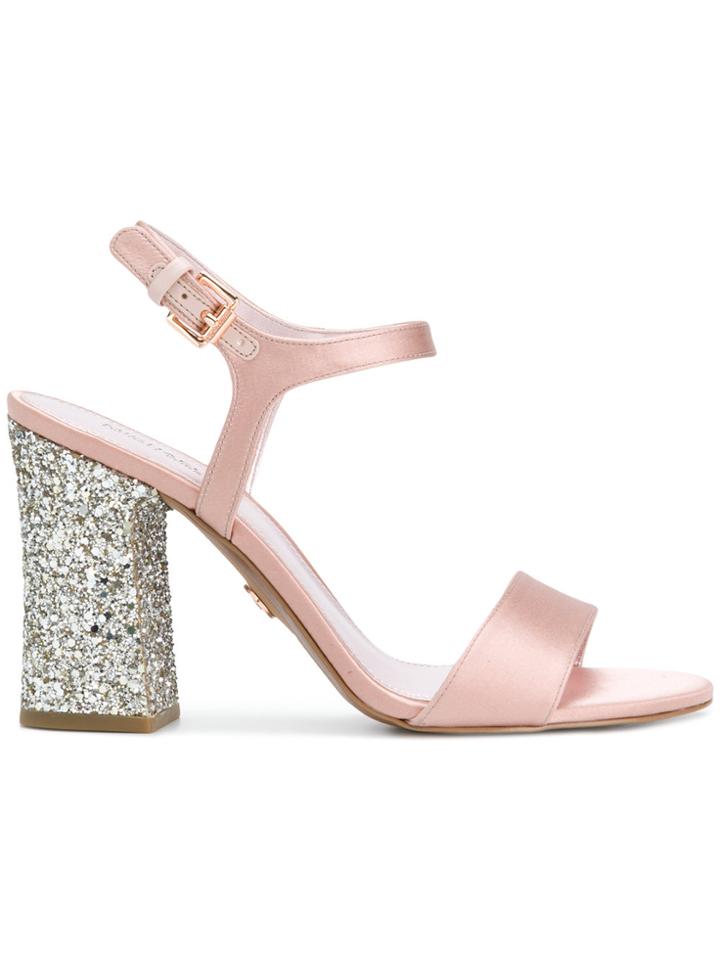 Michael Michael Kors Tori Glitter-finished Sandals - Pink & Purple