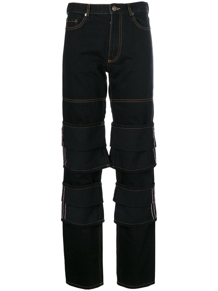 Y / Project Multi-layered Jeans - Black