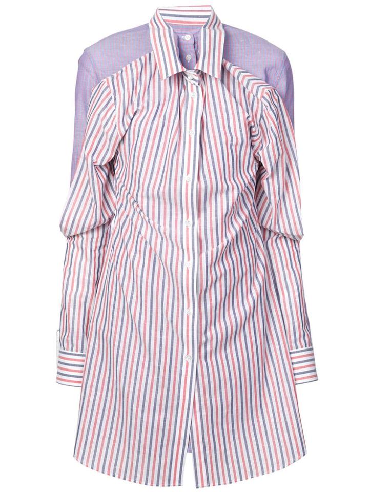 Y / Project Gathered Sleeves Shirt Dress - White