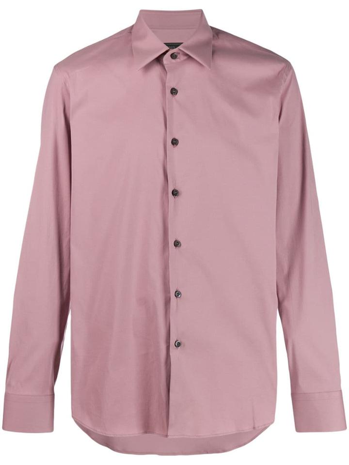 Prada Curved Hem Shirt - Pink