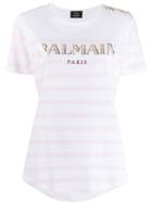 Balmain X Julian Fashion Logo Print T-shirt - White