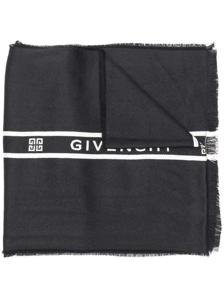 Givenchy 4g Fringed Scarf - Black