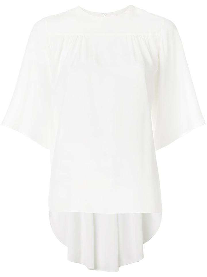 Chloé Cropped Sleeve Blouse - White