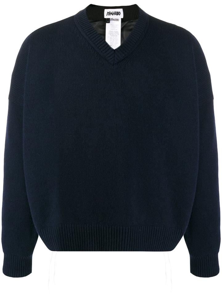 Magliano Padded V-neck Jumper - Blue