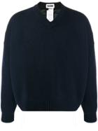 Magliano Padded V-neck Jumper - Blue