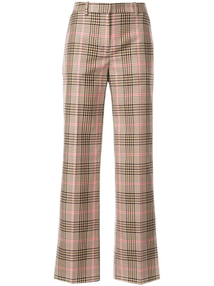 Baum Und Pferdgarten Plaid Flared Trousers - Brown