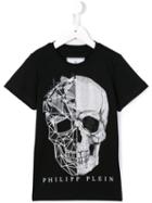 Philipp Plein Kids 'blank Space' T-shirt, Boy's, Size: 12 Yrs, Black