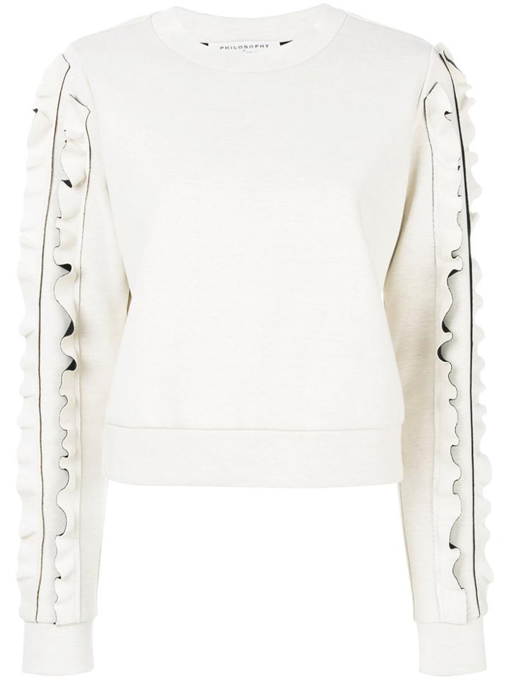Philosophy Di Lorenzo Serafini Frill Sweatshirt - Nude & Neutrals