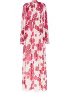 Giambattista Valli Floral Print Silk Maxi Dress - Pink