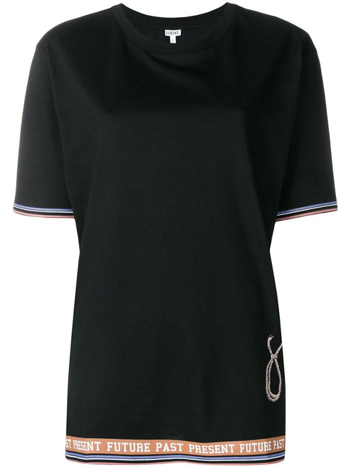 Loewe Past Present Future Hem T-shirt - Black