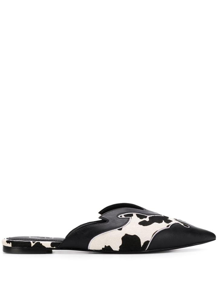 Ash Dido Cow Printed Mules - Brown