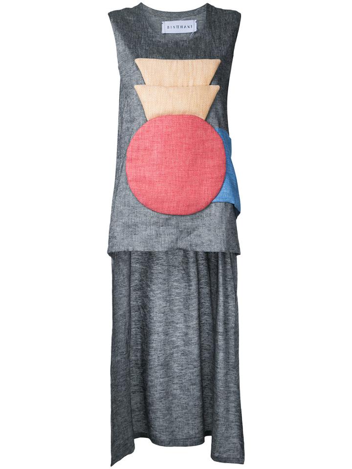 Bintthani - High Low Top - Women - Cotton/linen/flax - M, Grey, Cotton/linen/flax