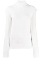 L'autre Chose Turtle Neck Knitted Sweater - White
