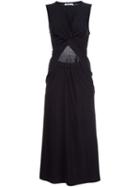 T By Alexander Wang Twist Jersey Dress, Women's, Size: Small, Black, Cotton