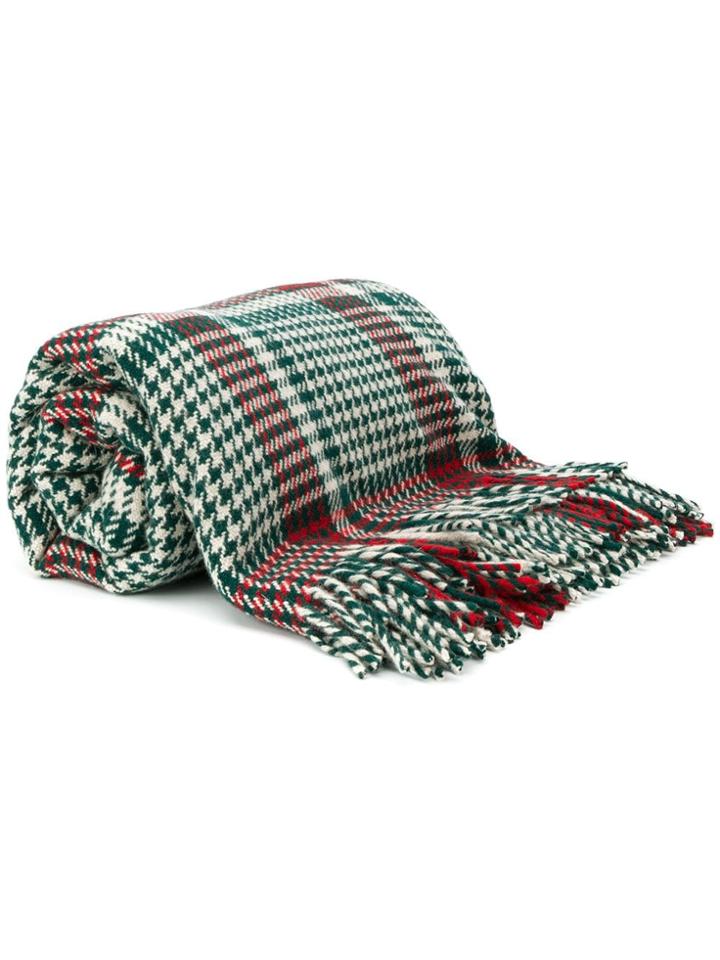 Holland & Holland Glen-check Print Scarf - Green